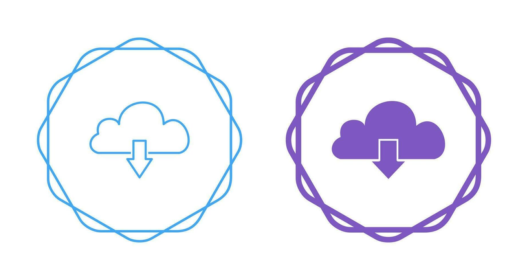 Cloud with downward arrow Vector Icon 23973066 Vector Art at Vecteezy