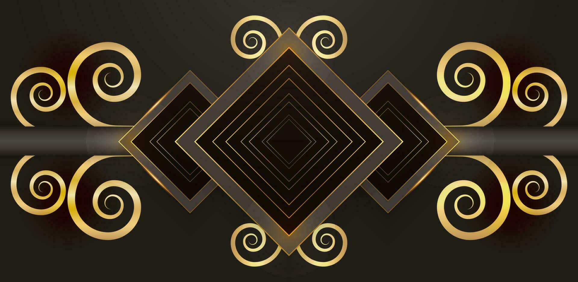 abstract brown rectangle geometric background design vector