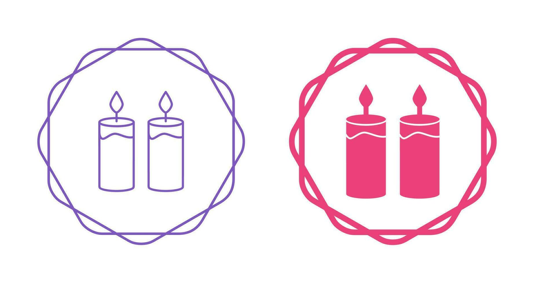 Two Candles Vector Icon