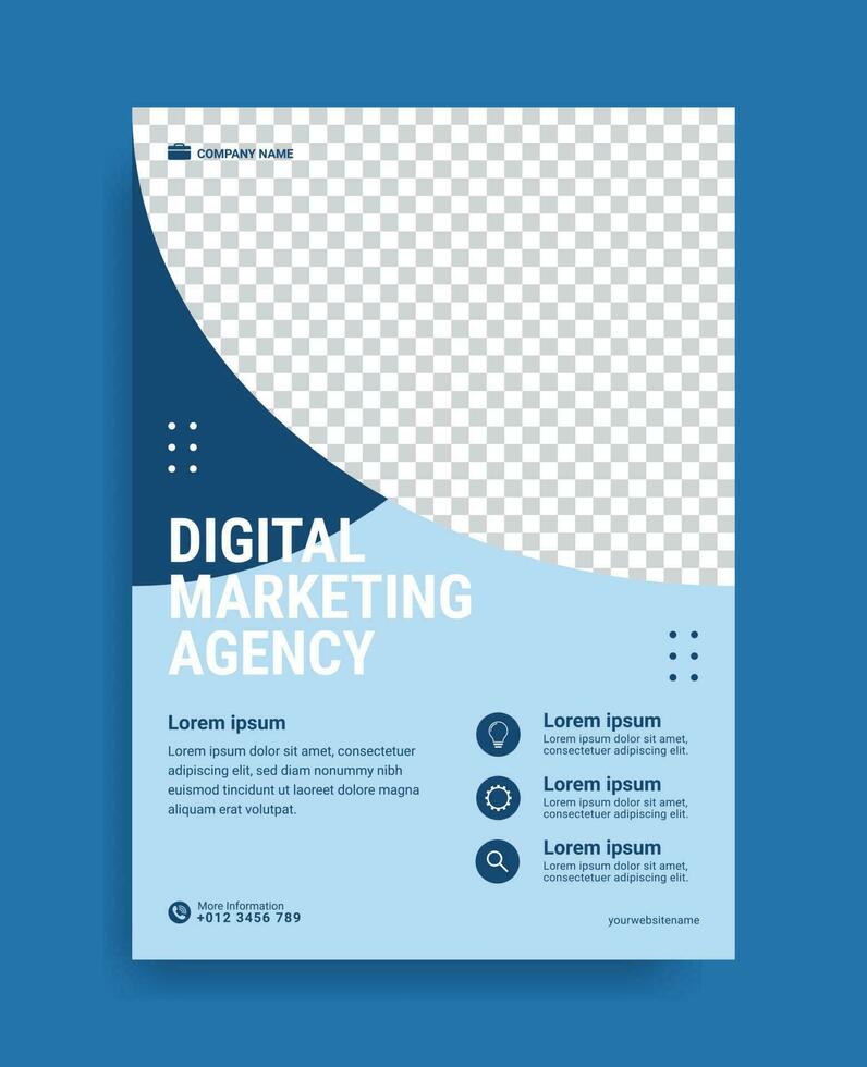 Digital marketing agency flyer template vector