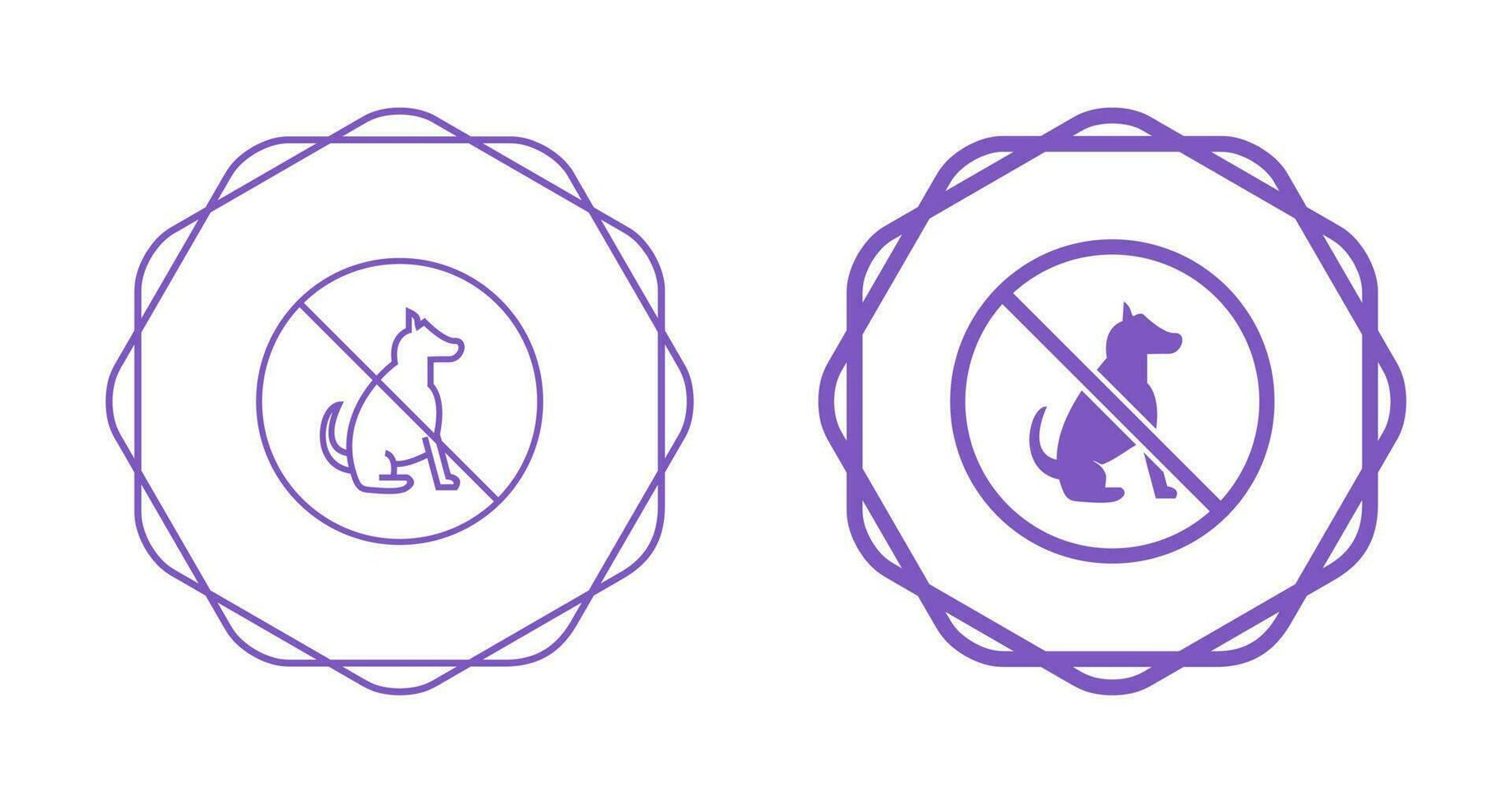 No Pet SIgn Vector Icon
