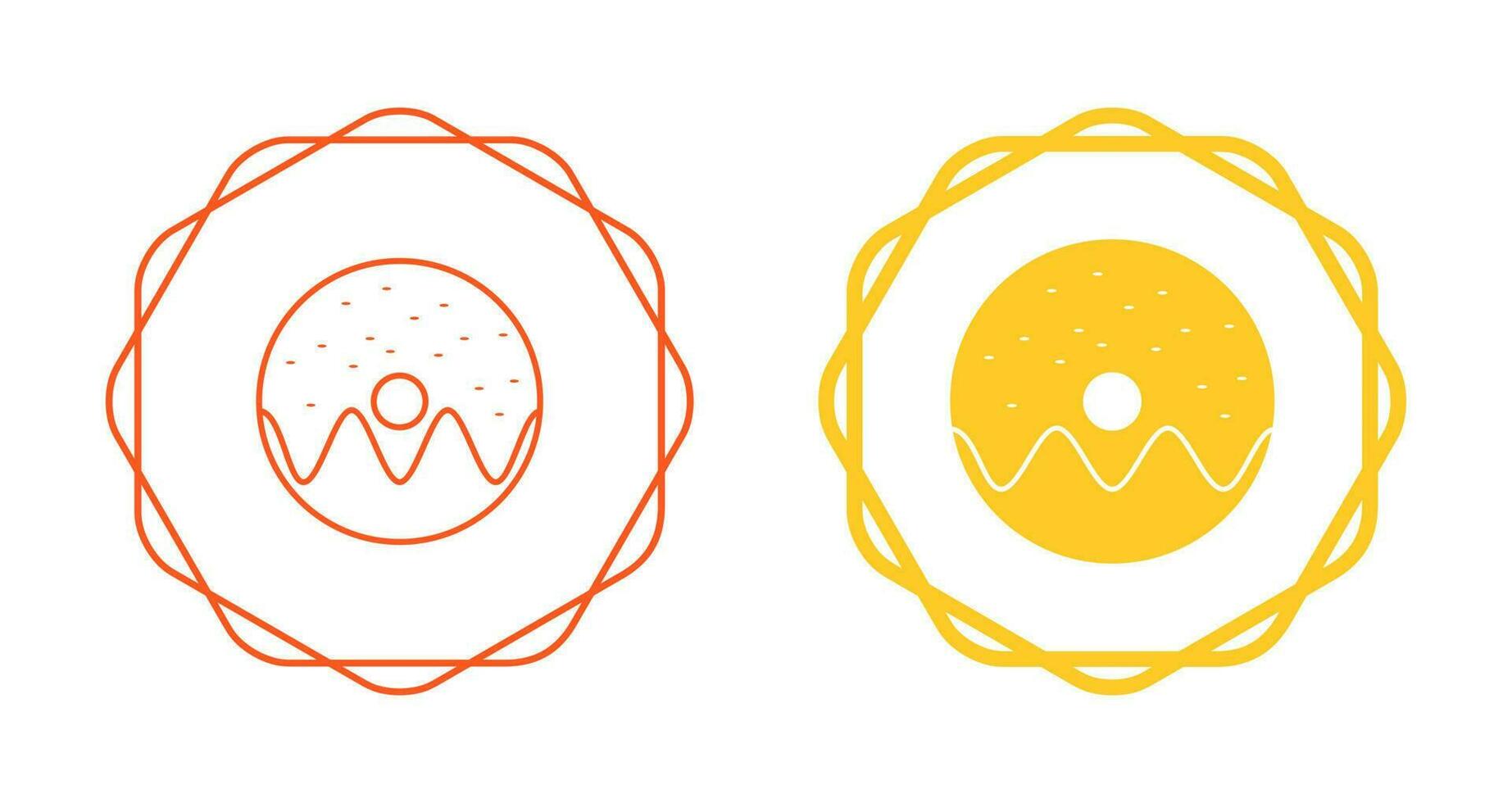 Doughnut sprinkled Vector Icon