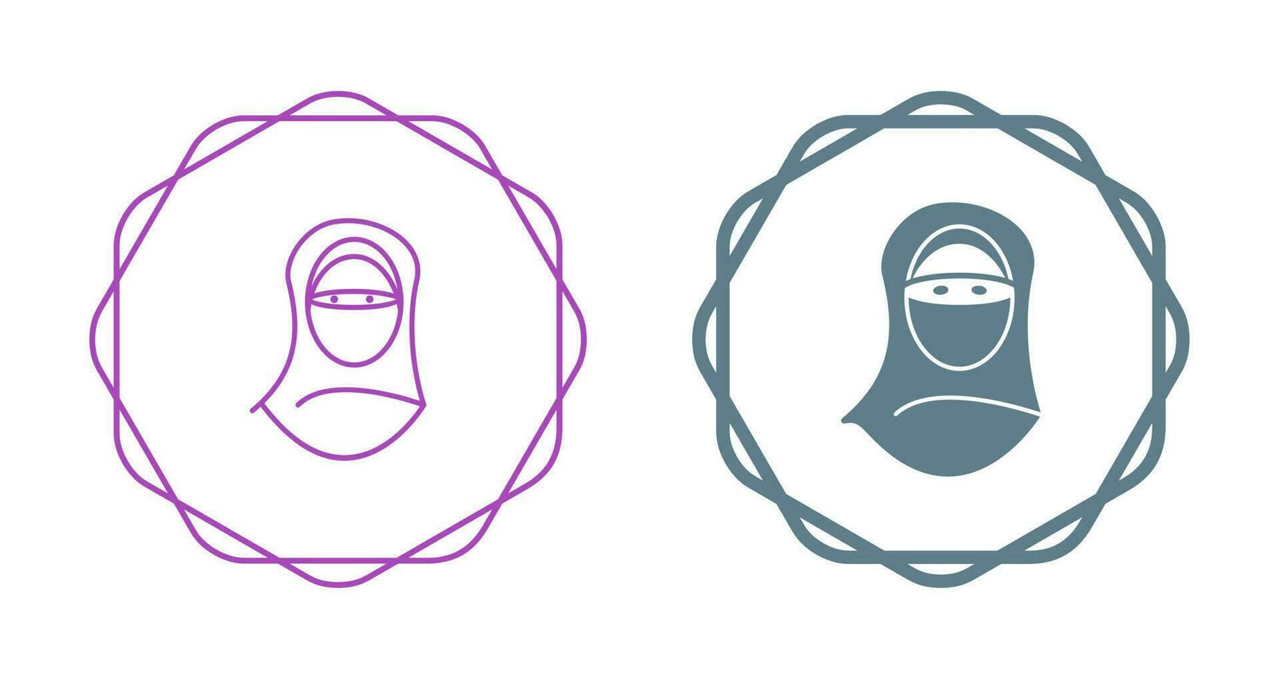 Woman with Niqab Vector Icon