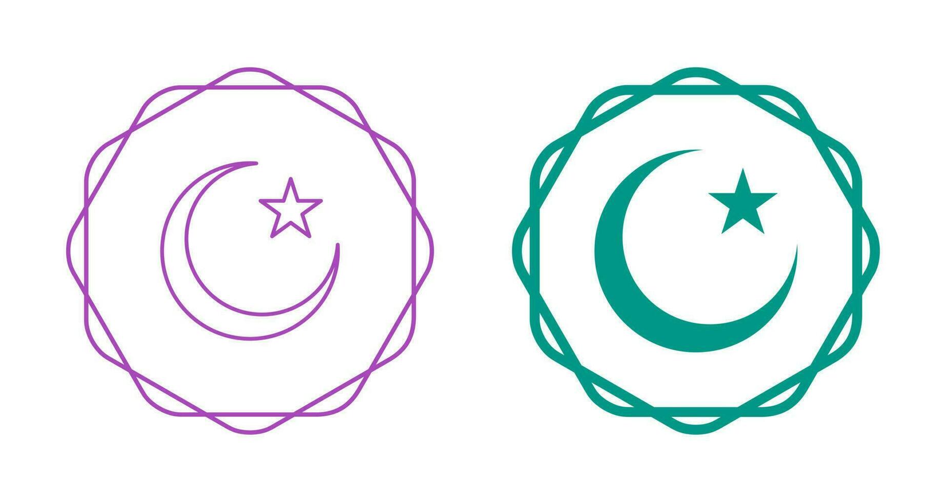 Moon and Star Vector Icon
