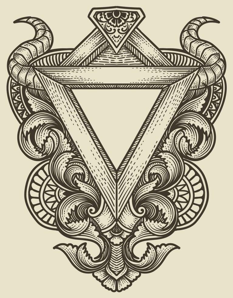 Isolated frames in baroque antique style. engraving ornament frames. vector