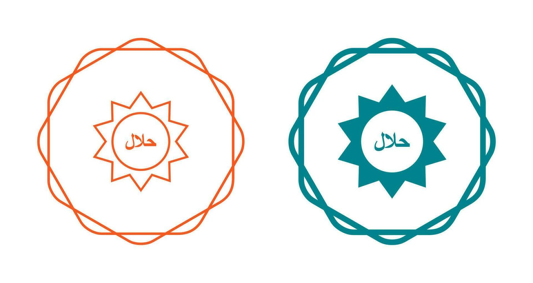Halal Sticker Vector Icon