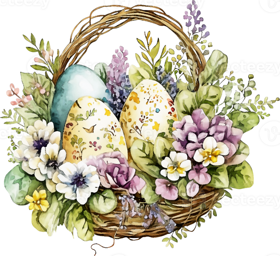 Watercolor Easter Traditional Elements png