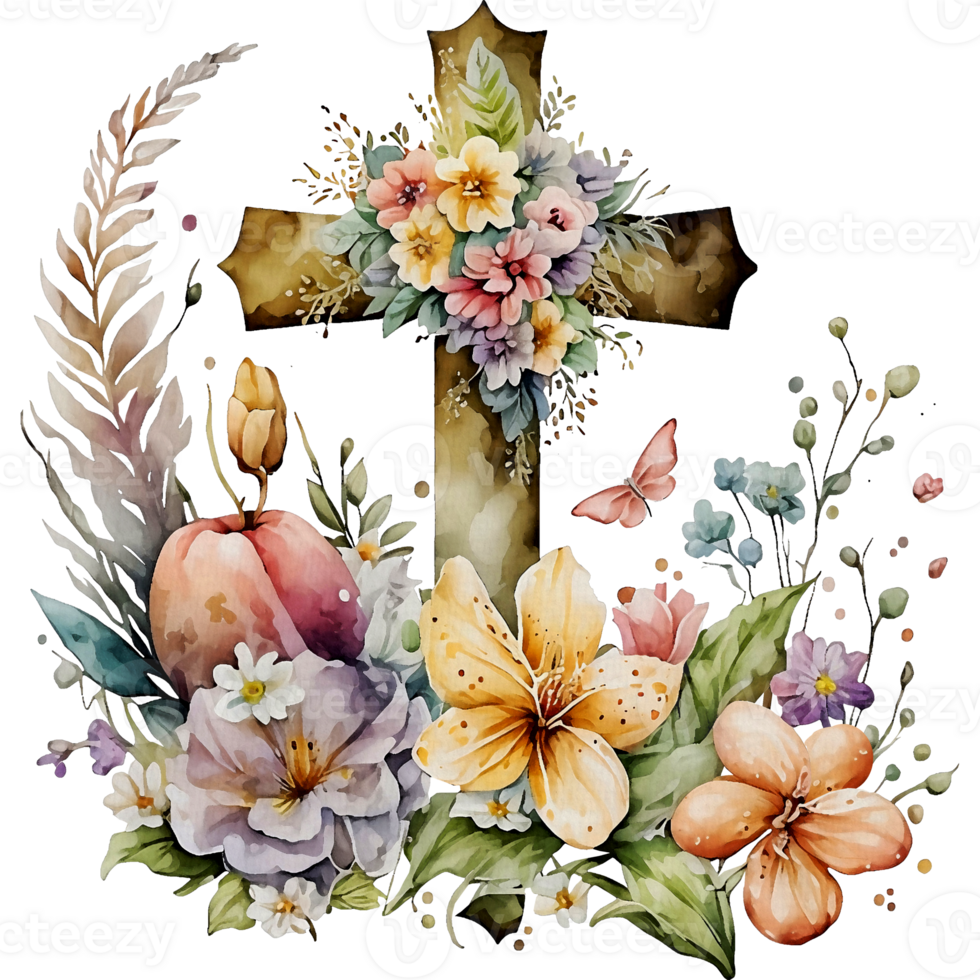 Watercolor Easter Traditional Elements png