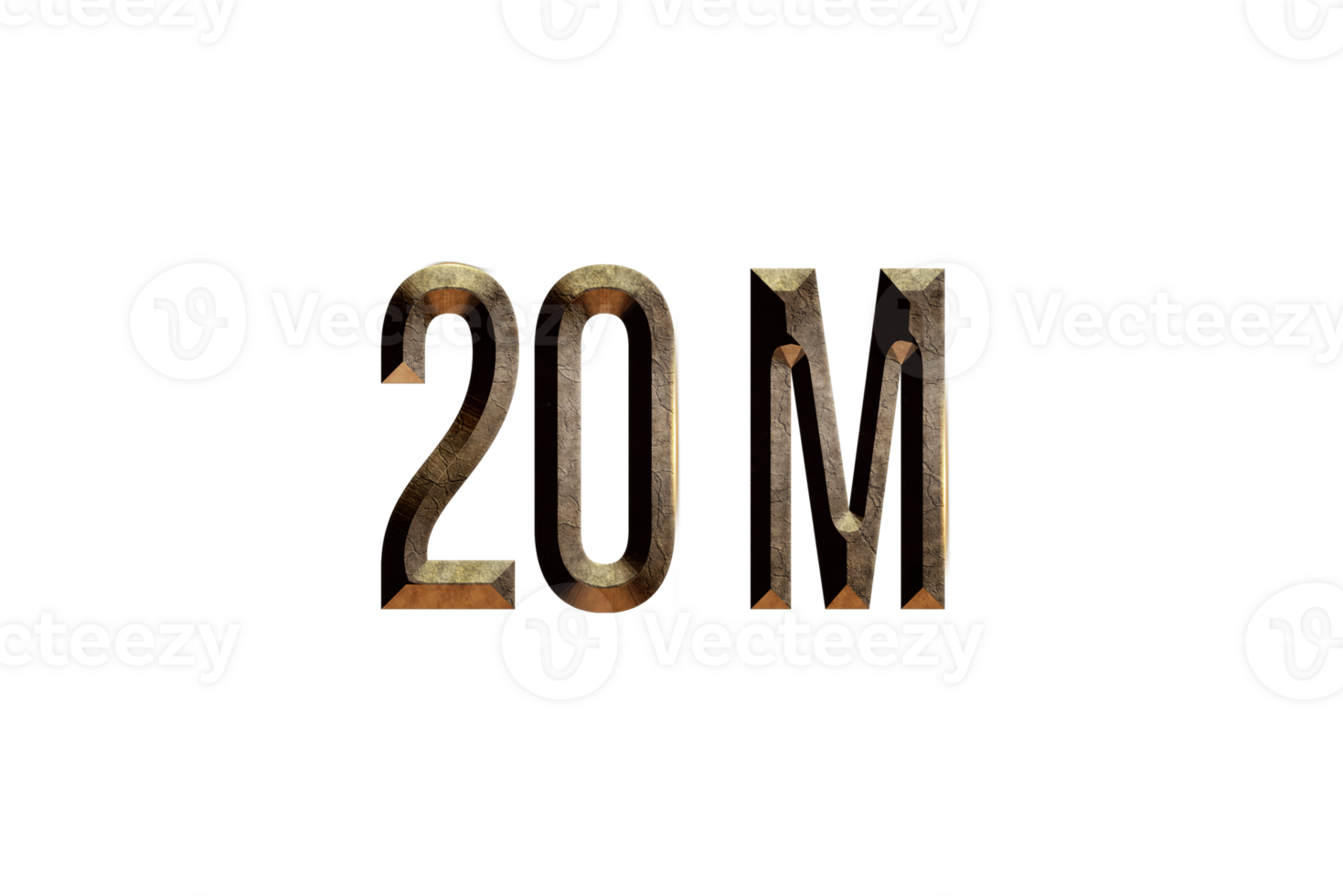 20 million subscribers celebration greeting Number with historical design png