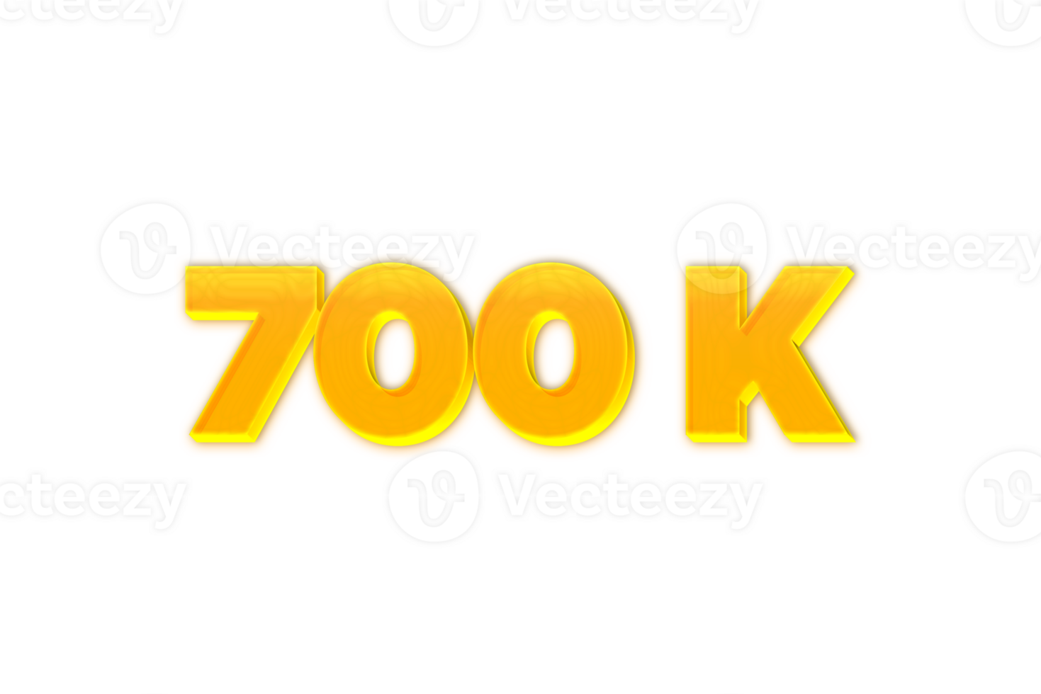 700 k subscribers celebration greeting Number with yellow design png