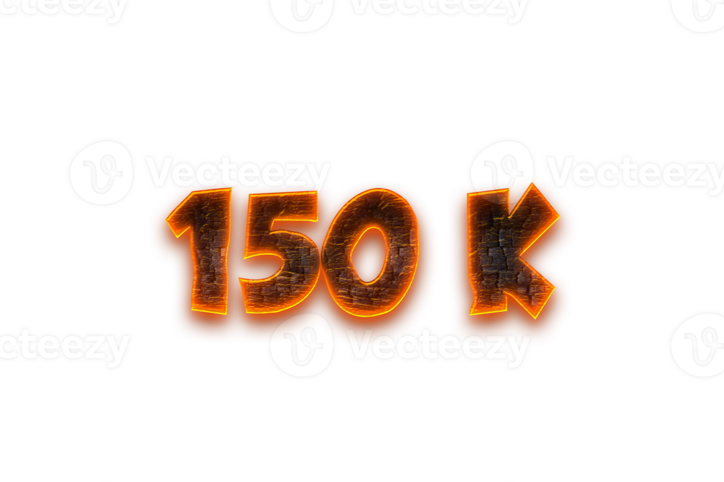 150 k subscribers celebration greeting Number with coal design png