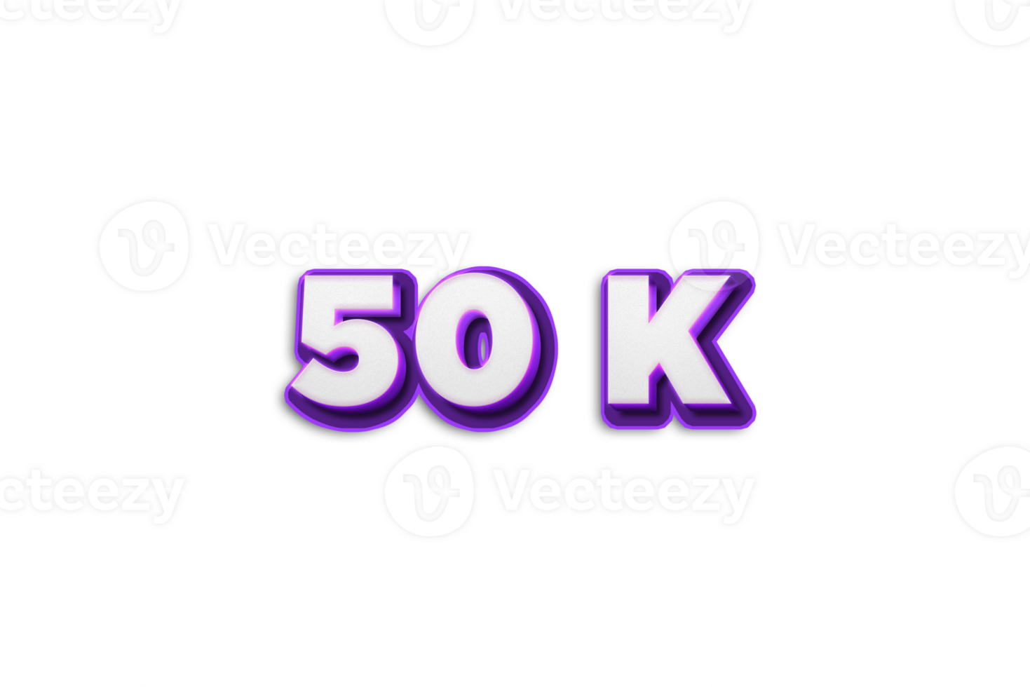 50 k subscribers celebration greeting Number with 3d design png