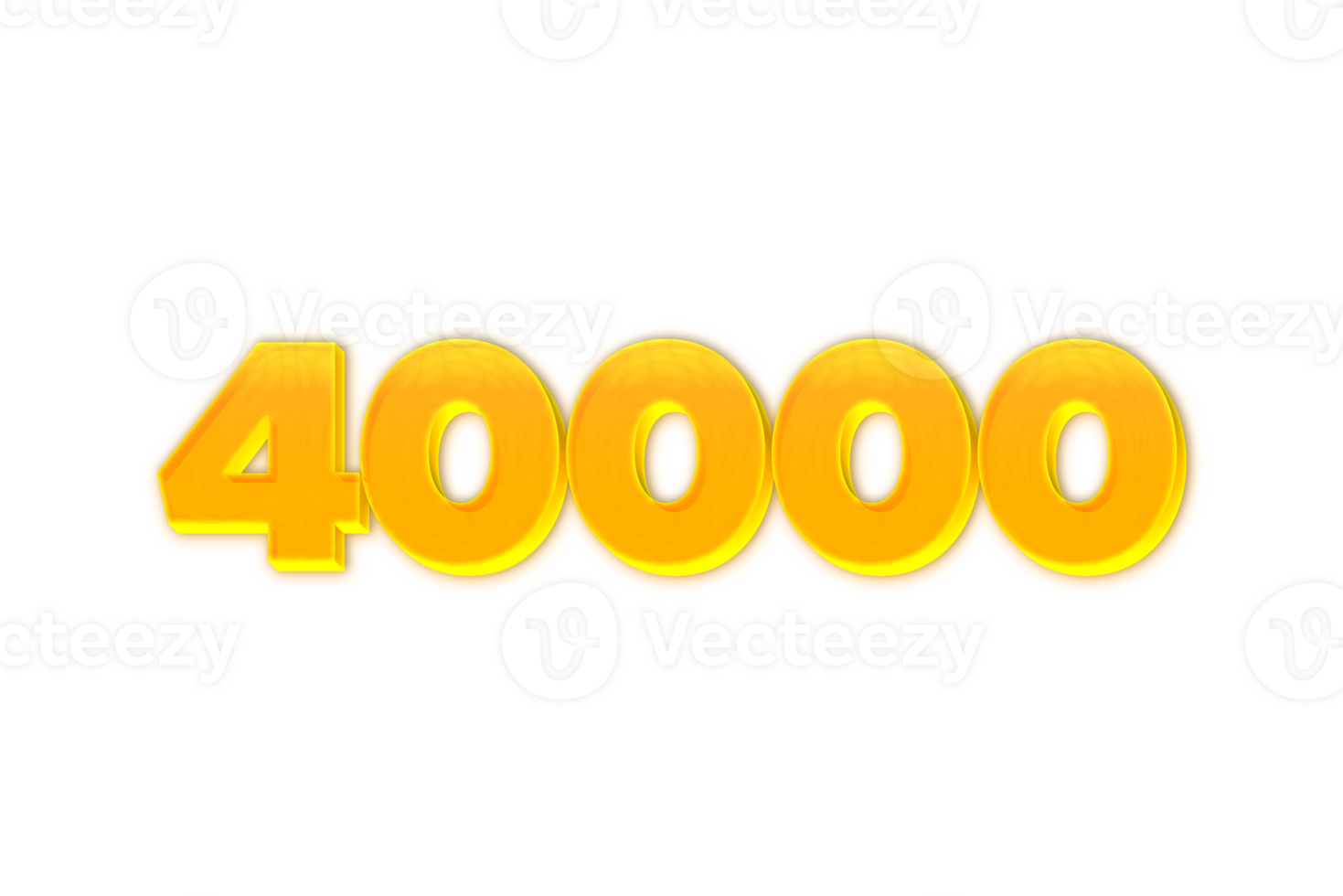 40000 subscribers celebration greeting Number with yellow design png