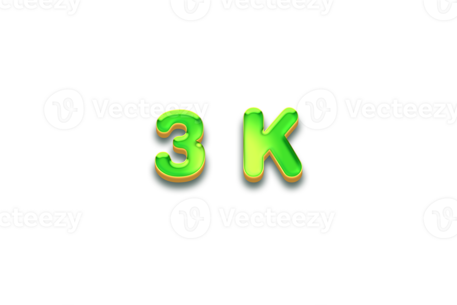 3 k subscribers celebration greeting Number with candy design png