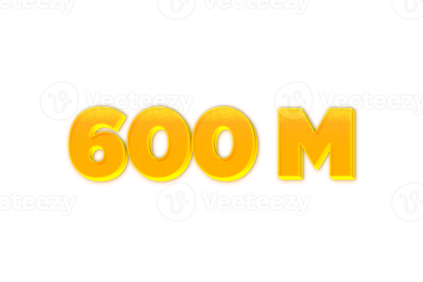 600 million subscribers celebration greeting Number with yellow design png
