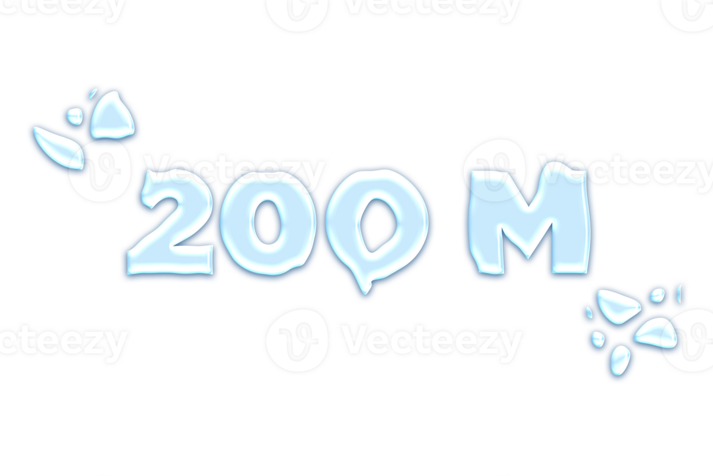 200 Million Subscribers Celebration Greeting Number With Water Design 200-million-subscribers-celebration-greeting-number-with-water-design