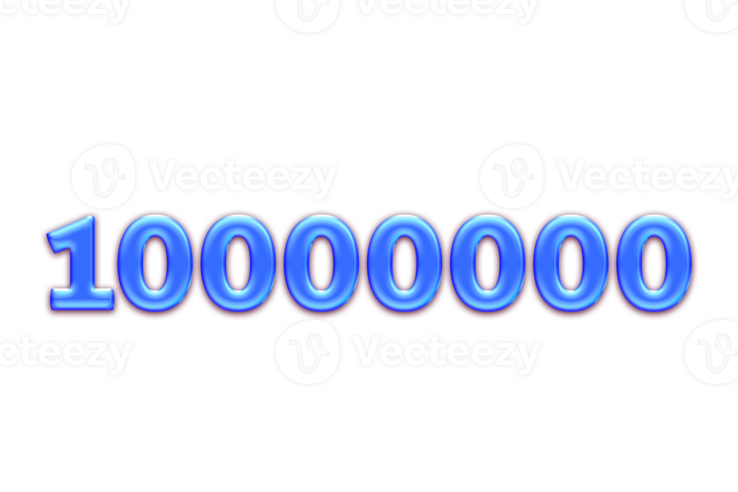 10000000 subscribers celebration greeting Number with purple 3d design png