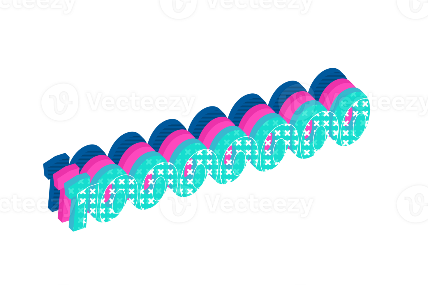10000000 subscribers celebration greeting Number with multi layers design png
