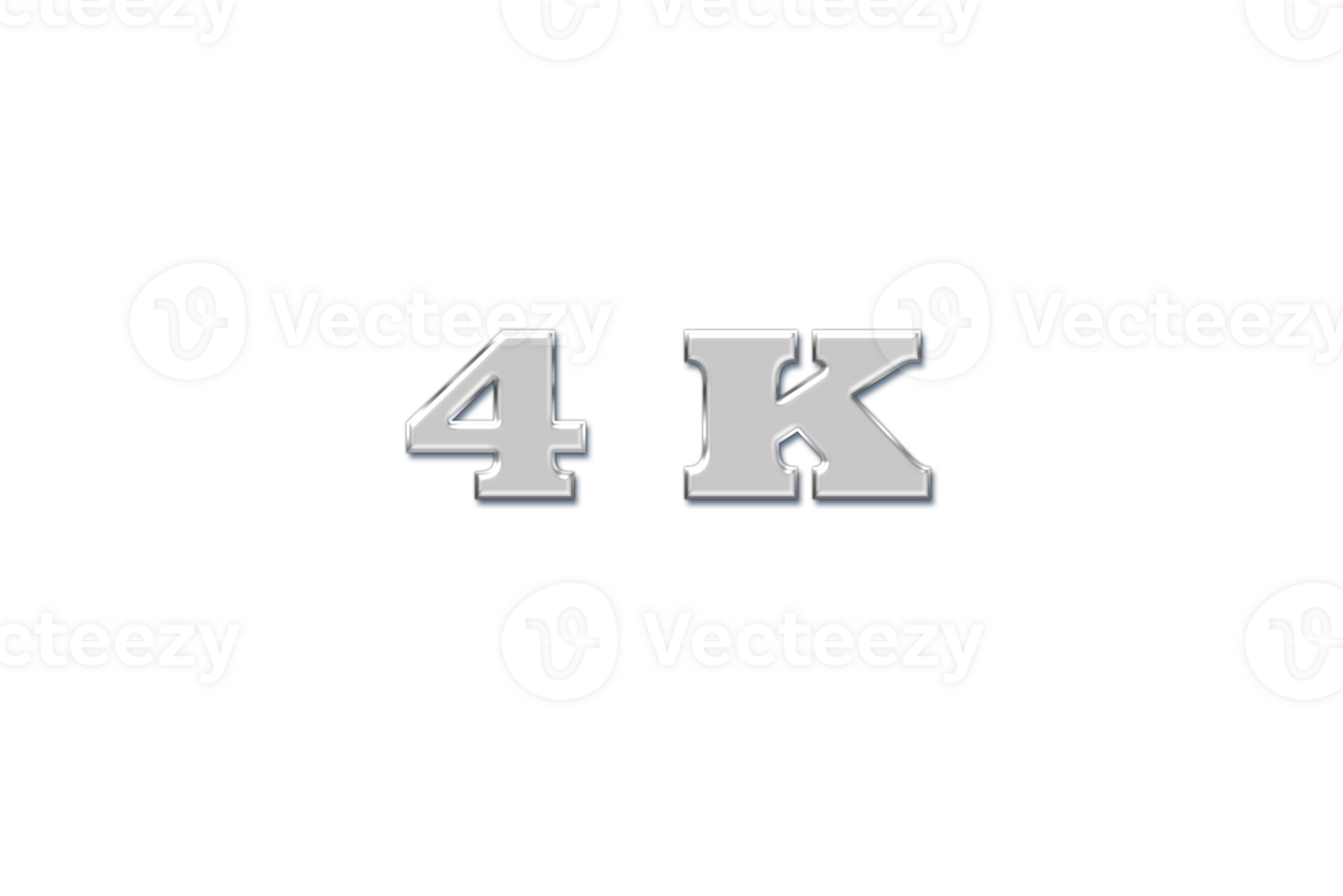 4 k subscribers celebration greeting Number with glass design png