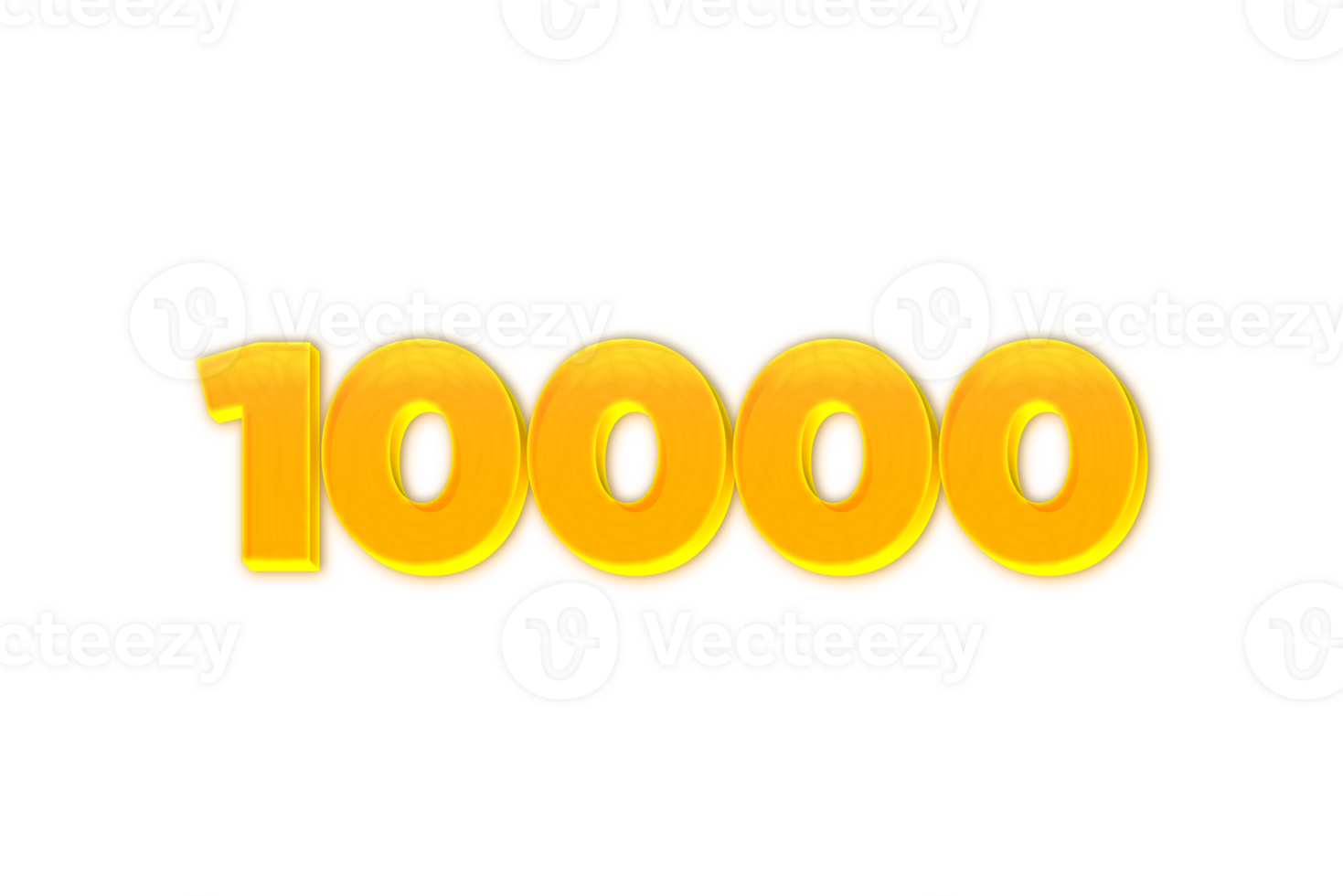 10000 subscribers celebration greeting Number with yellow design png