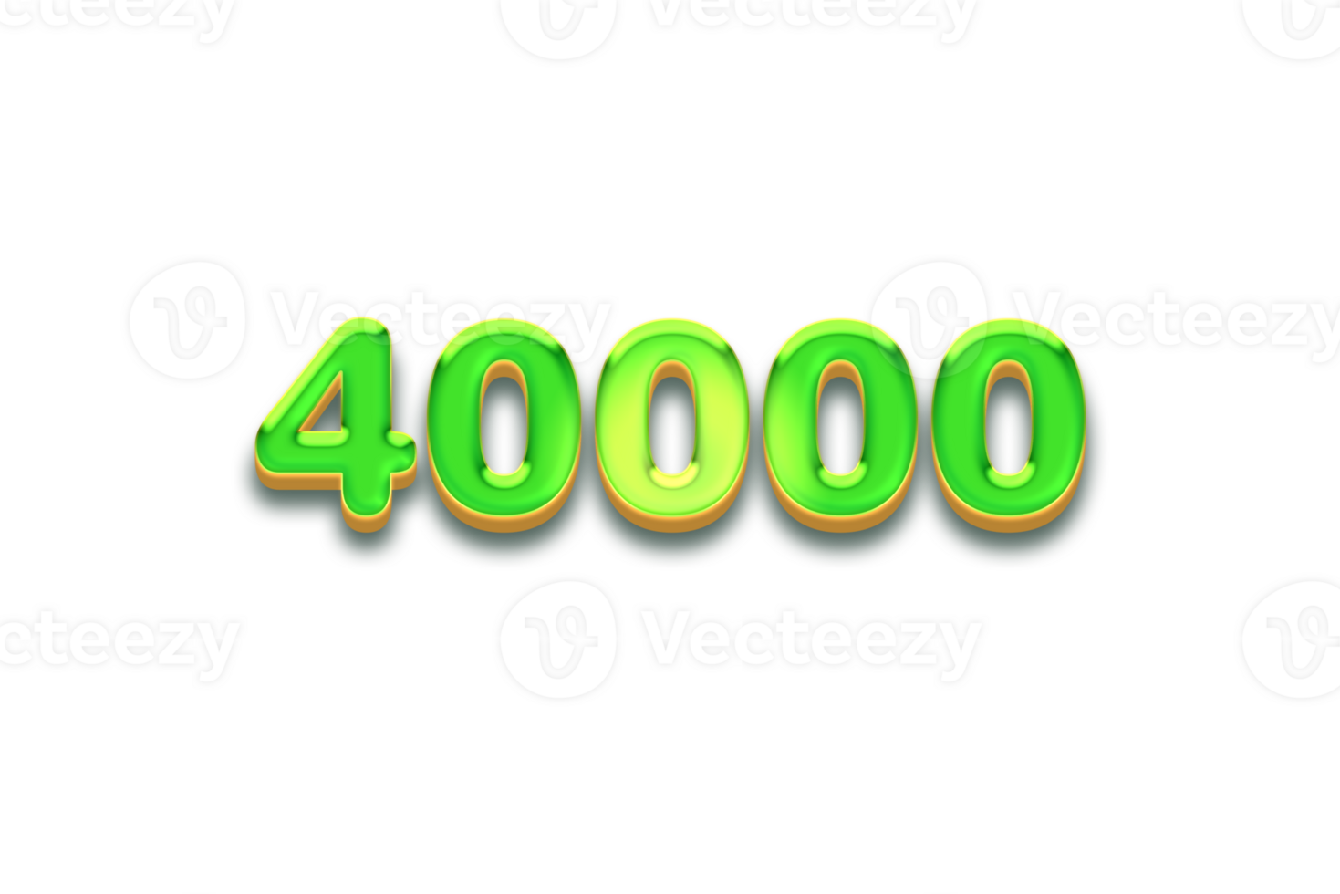 40000 subscribers celebration greeting Number with candy design png