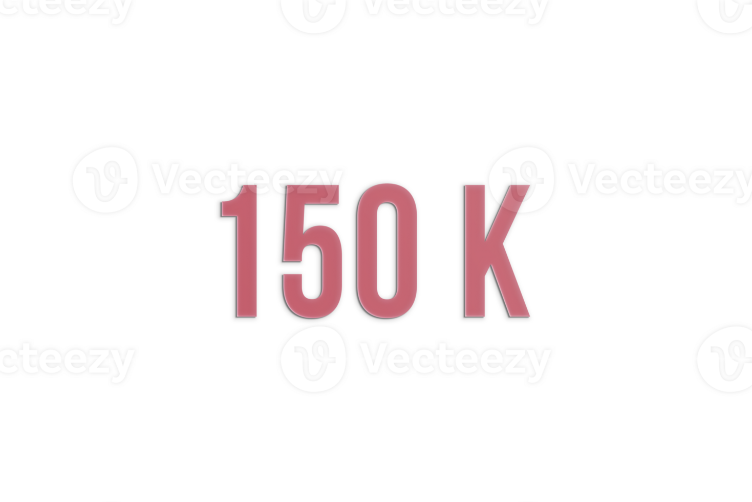150 k subscribers celebration greeting Number with paper design png