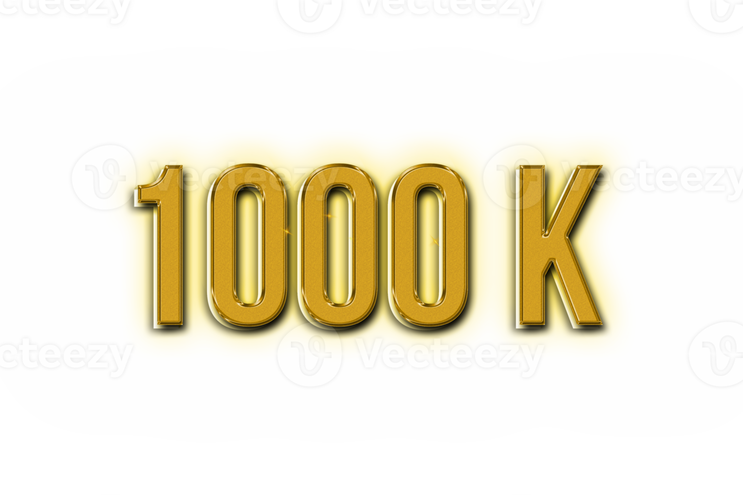 1000 k subscribers celebration greeting Number with golden design png