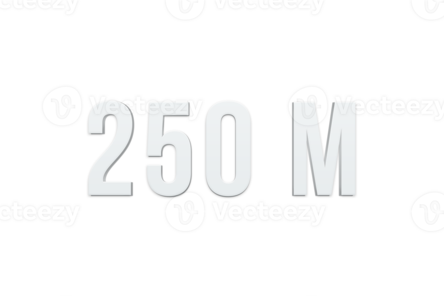 250 million subscribers celebration greeting Number with minimal design png