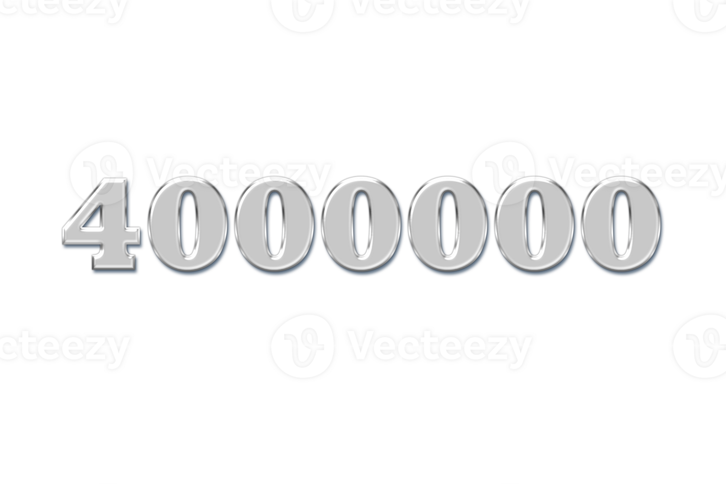 4000000 subscribers celebration greeting Number with glass design png