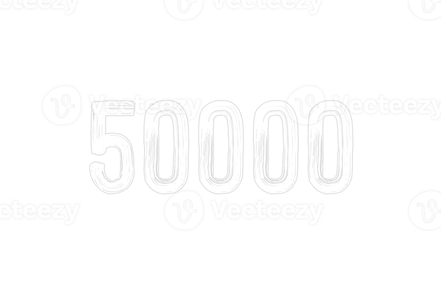 50000 subscribers celebration greeting Number with chalk design png