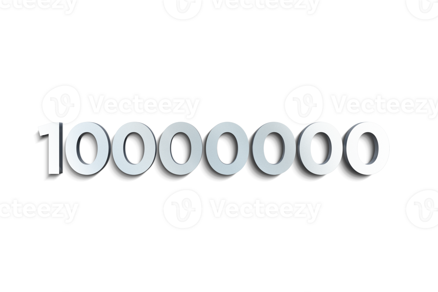 10000000 subscribers celebration greeting Number with steel design png
