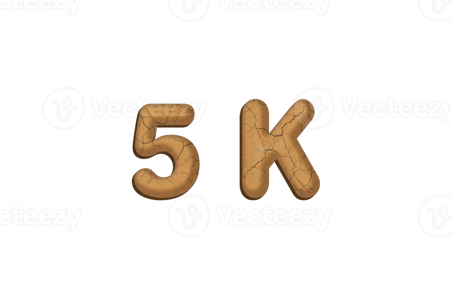 5 k subscribers celebration greeting Number with mud design png