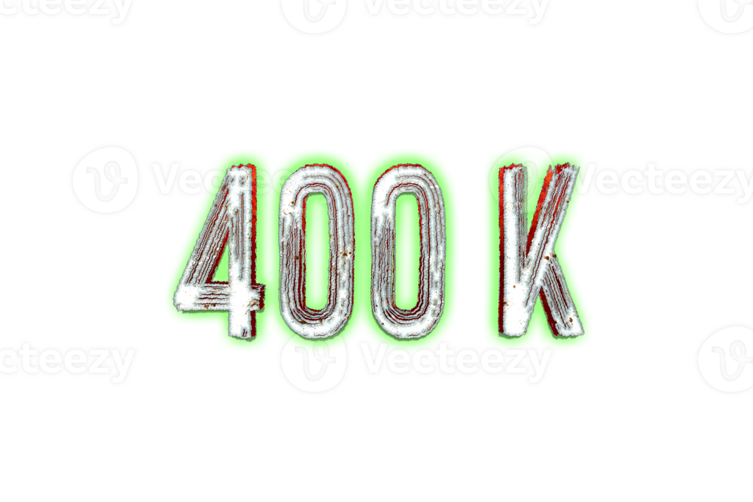 400 k subscribers celebration greeting Number with horrror design png
