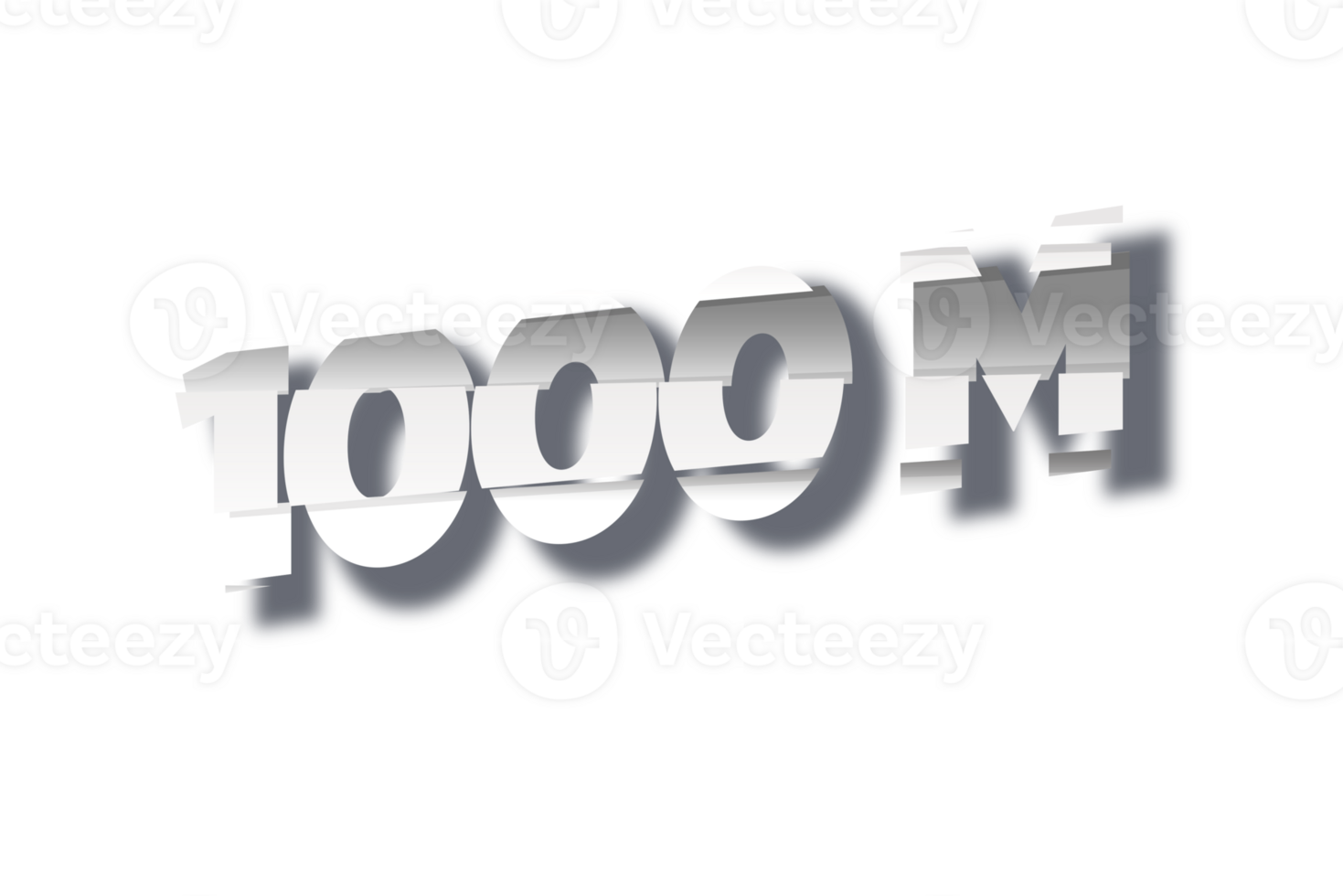 1000 million subscribers celebration greeting Number with cutting design png