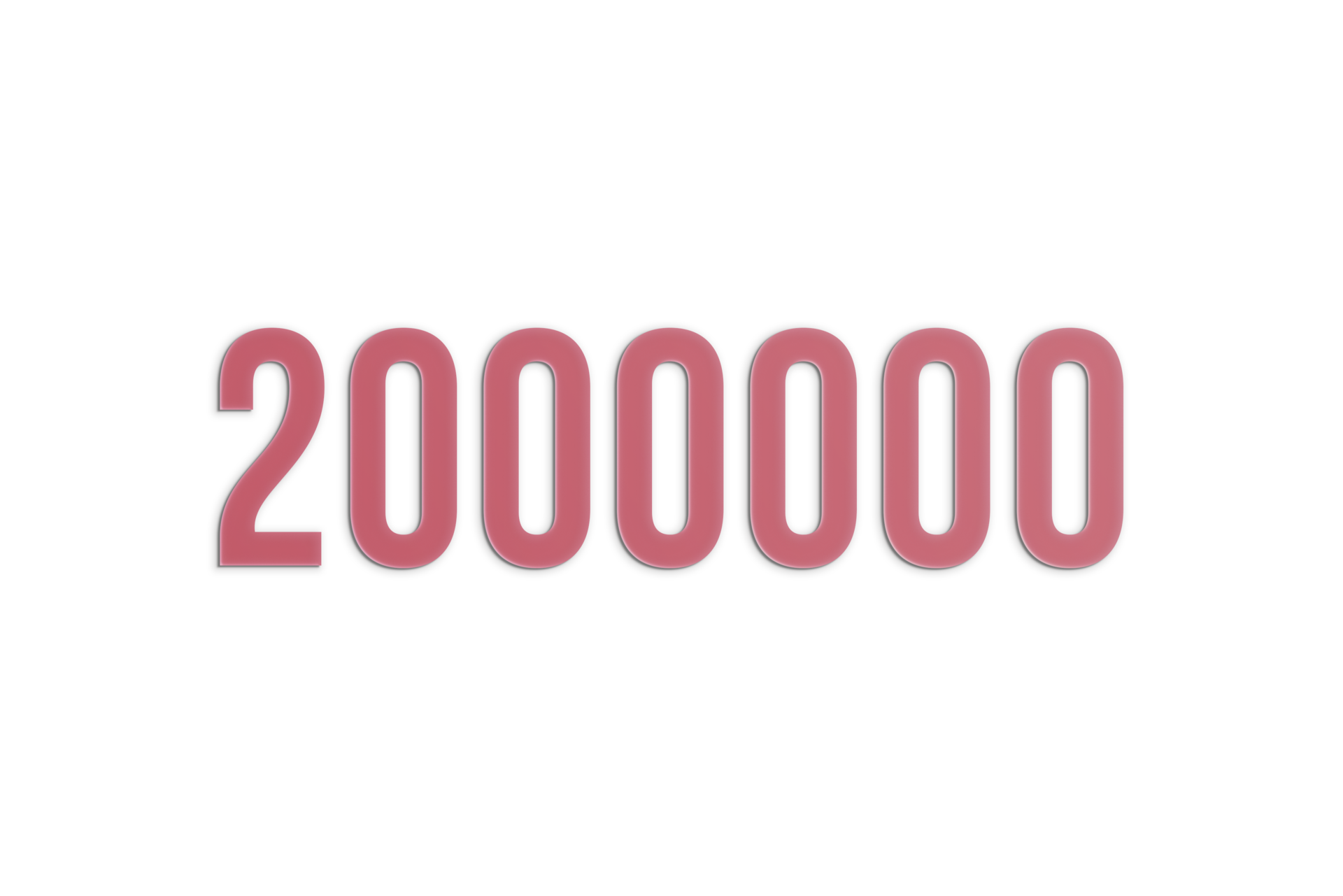 2000000 subscribers celebration greeting Number with paper design ...