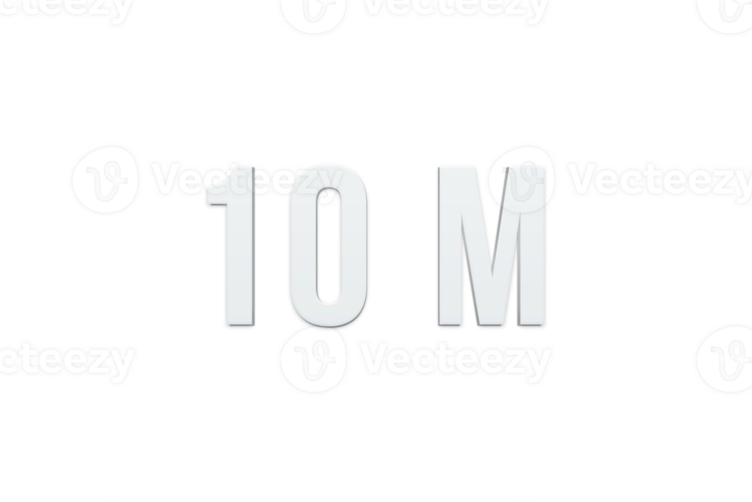 10 million subscribers celebration greeting Number with minimal design png