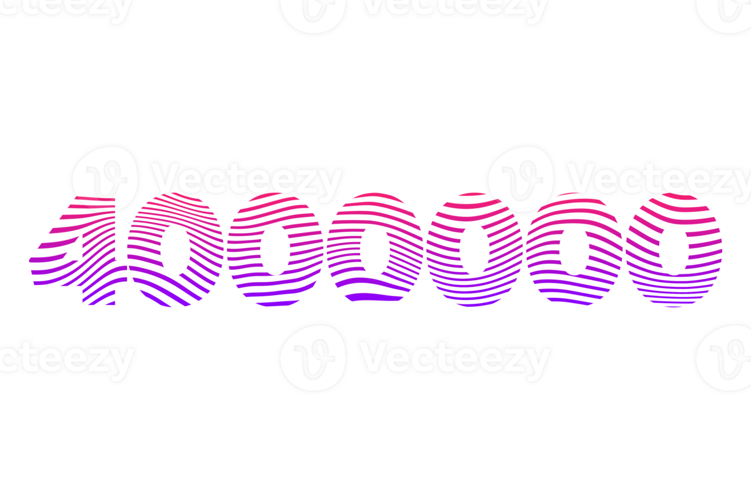 4000000 subscribers celebration greeting Number with waves design png
