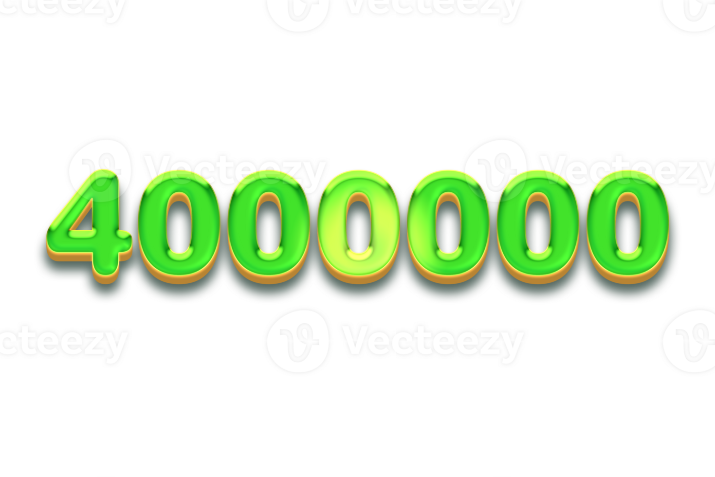 4000000 subscribers celebration greeting Number with candy design png