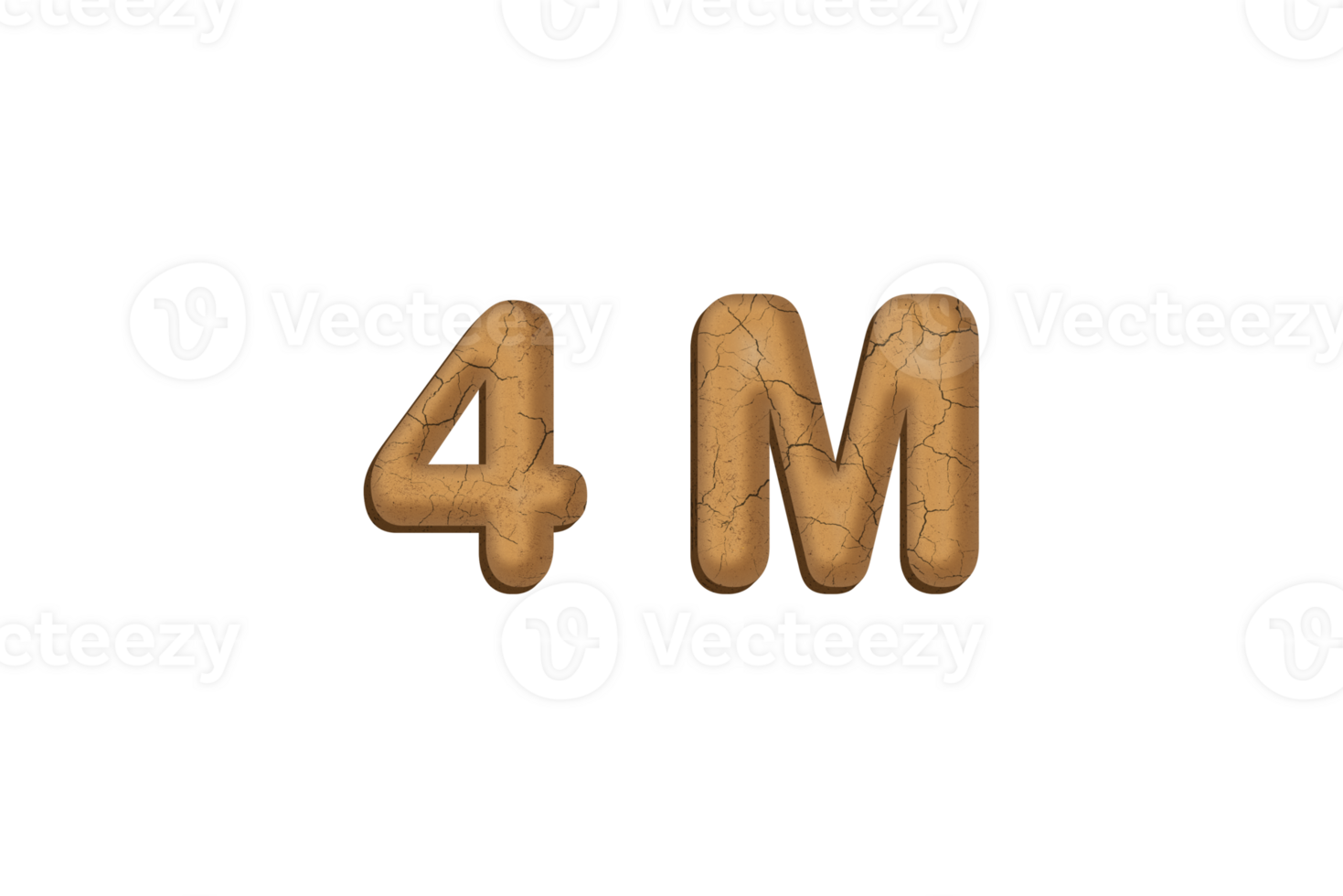 4 million subscribers celebration greeting Number with mud design png