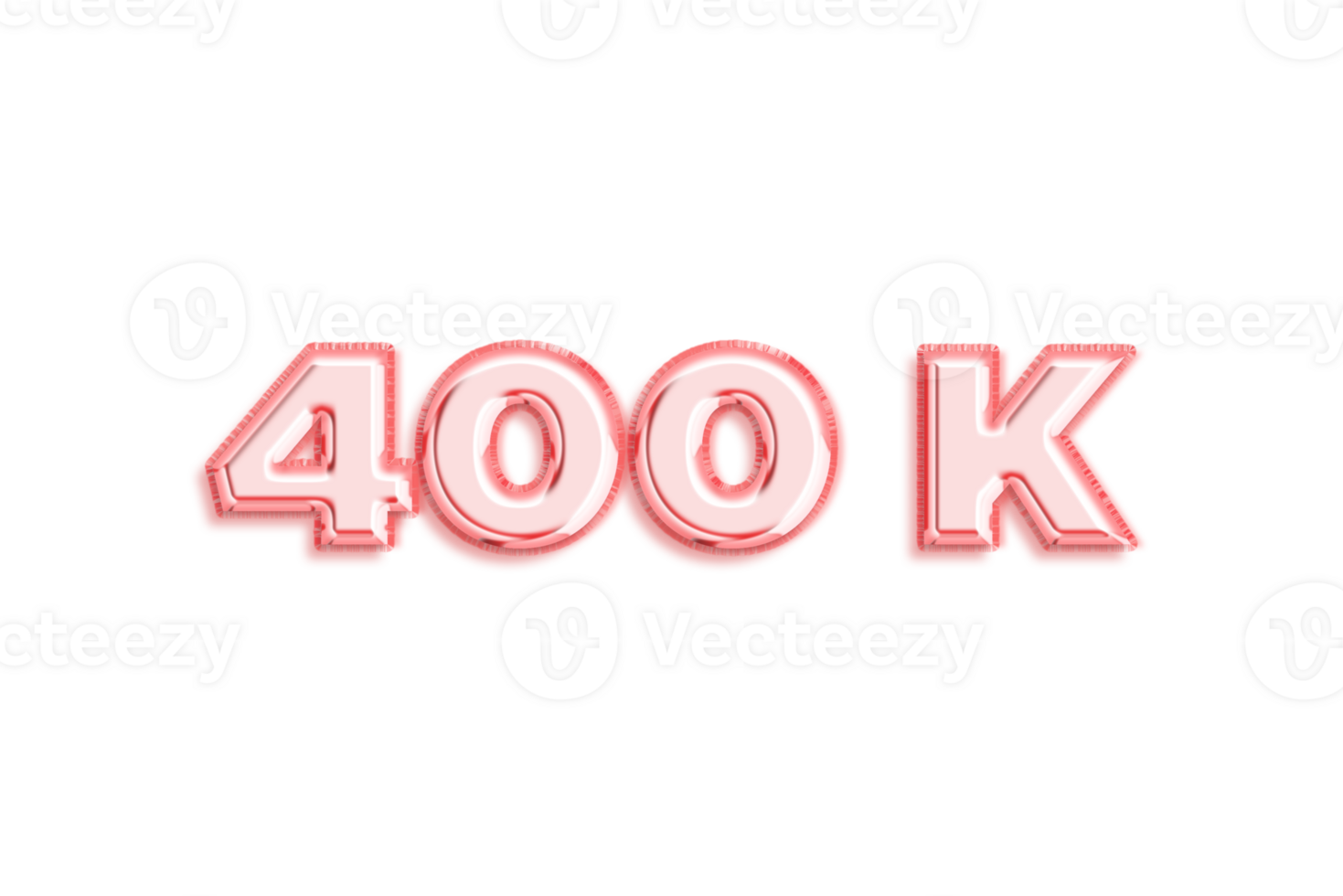 400 k subscribers celebration greeting Number with rose gold design png
