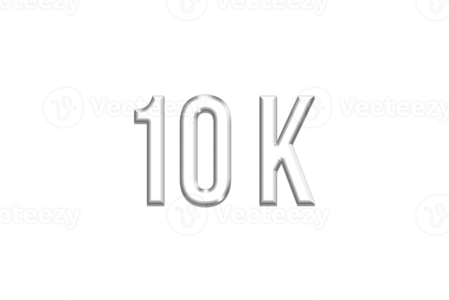 10 k subscribers celebration greeting Number with silver design png