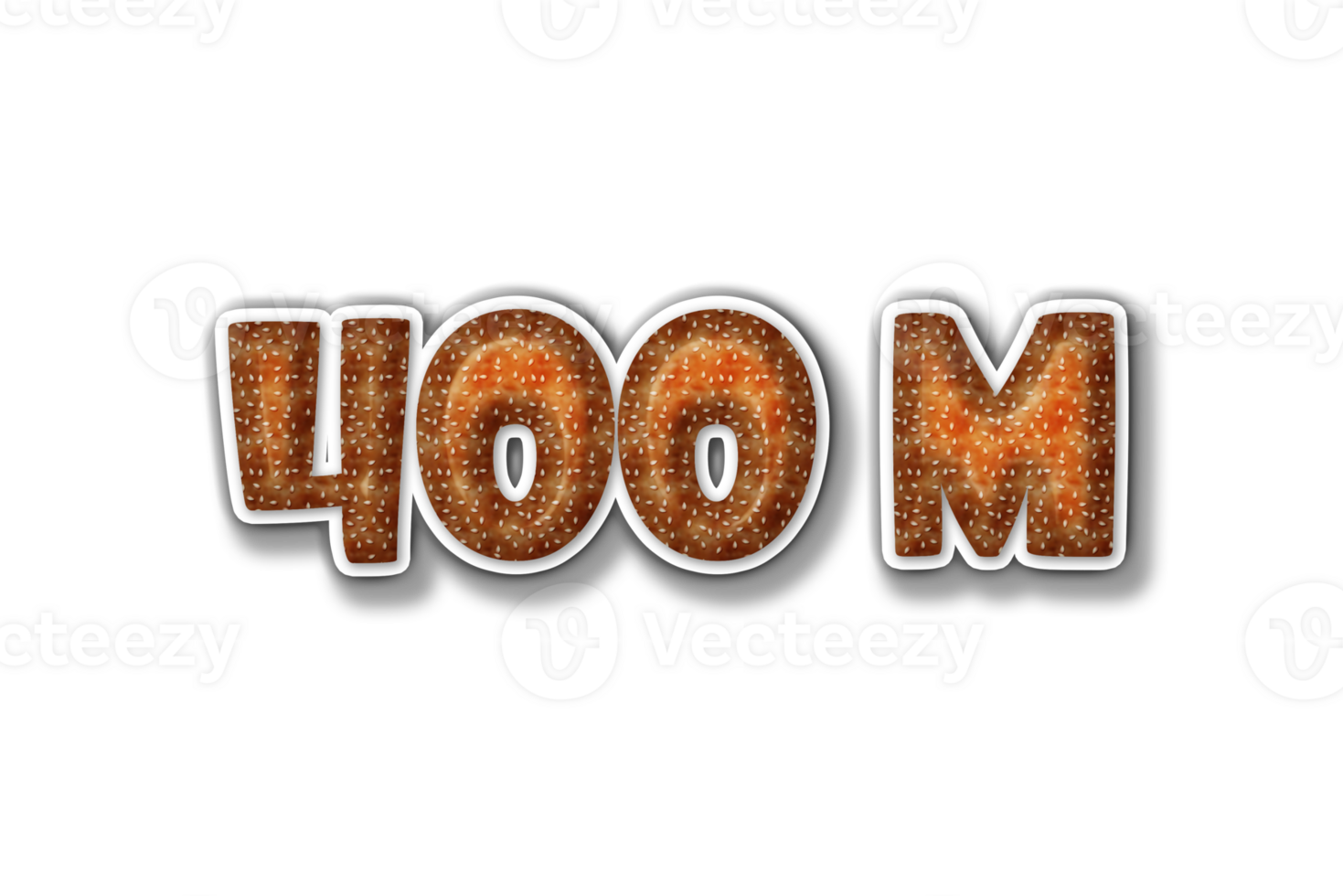 400 million subscribers celebration greeting Number with burger design png