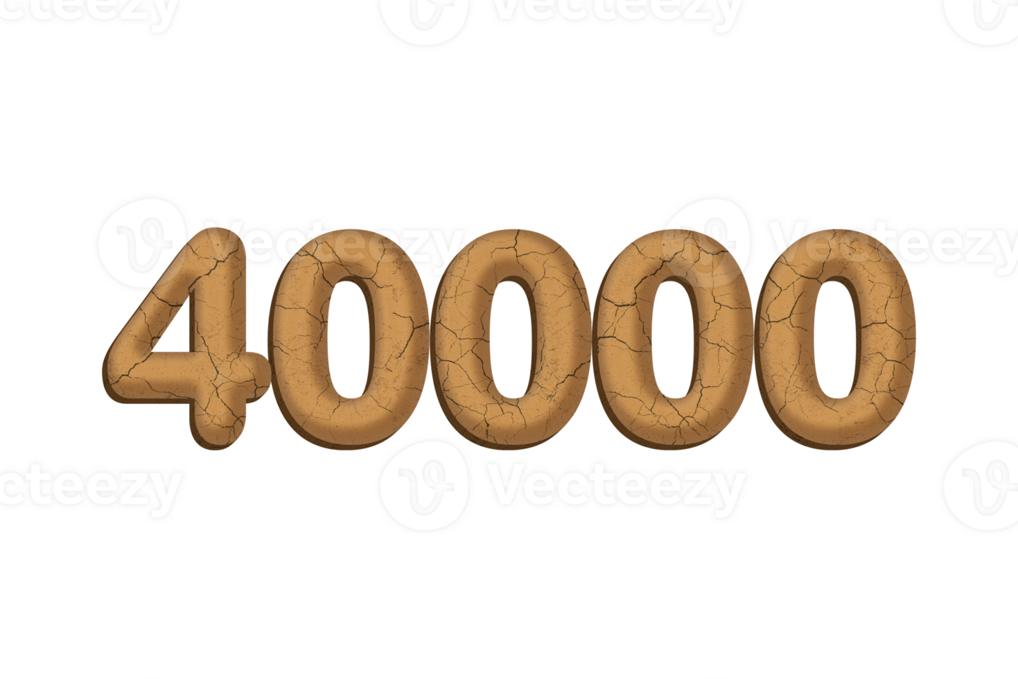 40000 subscribers celebration greeting Number with mud design png