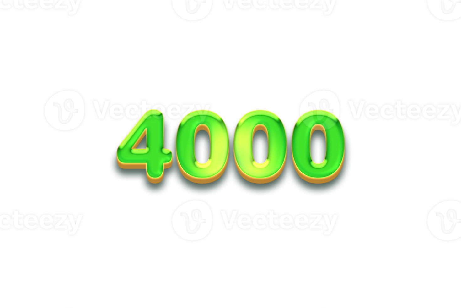 4000 subscribers celebration greeting Number with candy design png