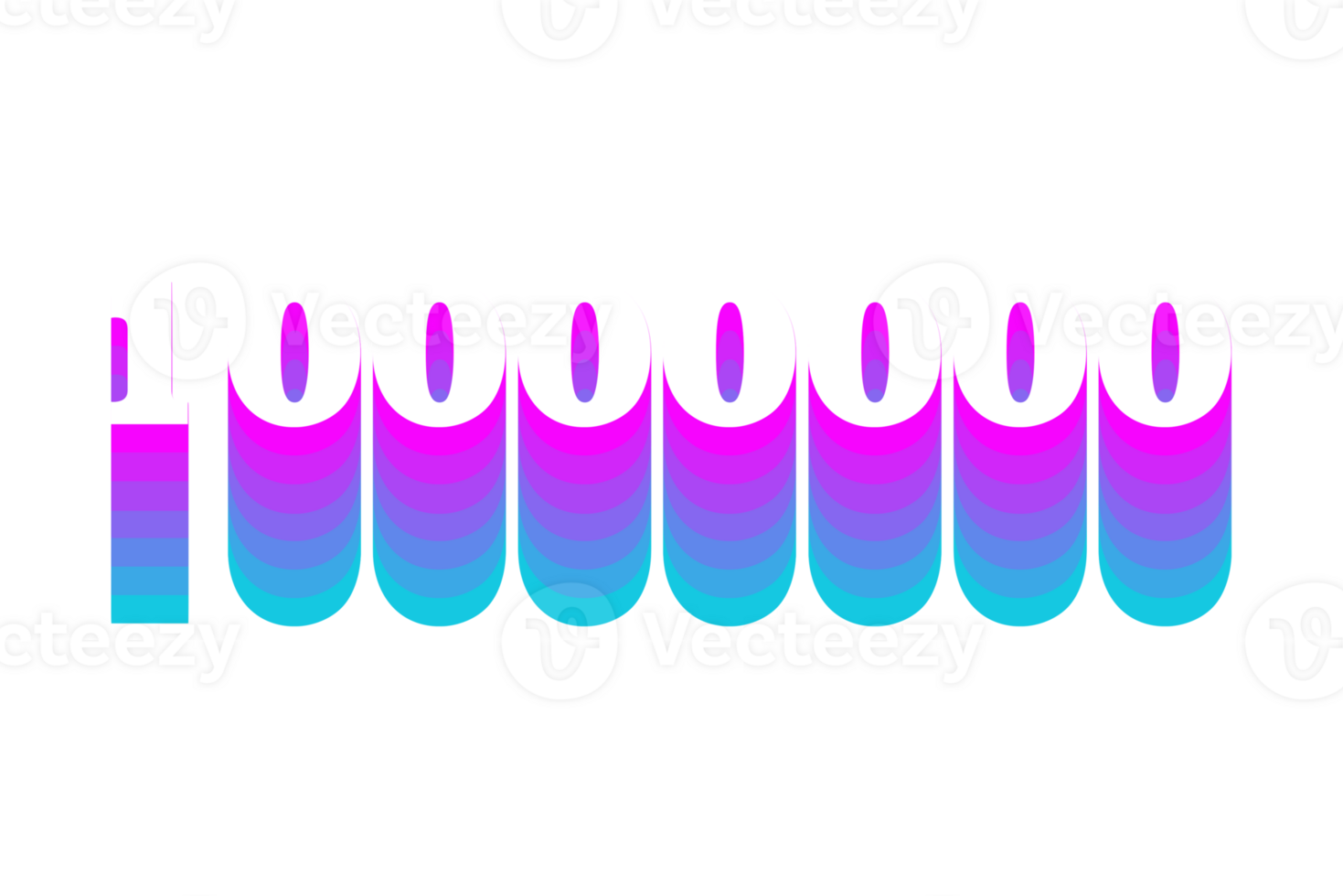 10000000 subscribers celebration greeting Number with multi color design png