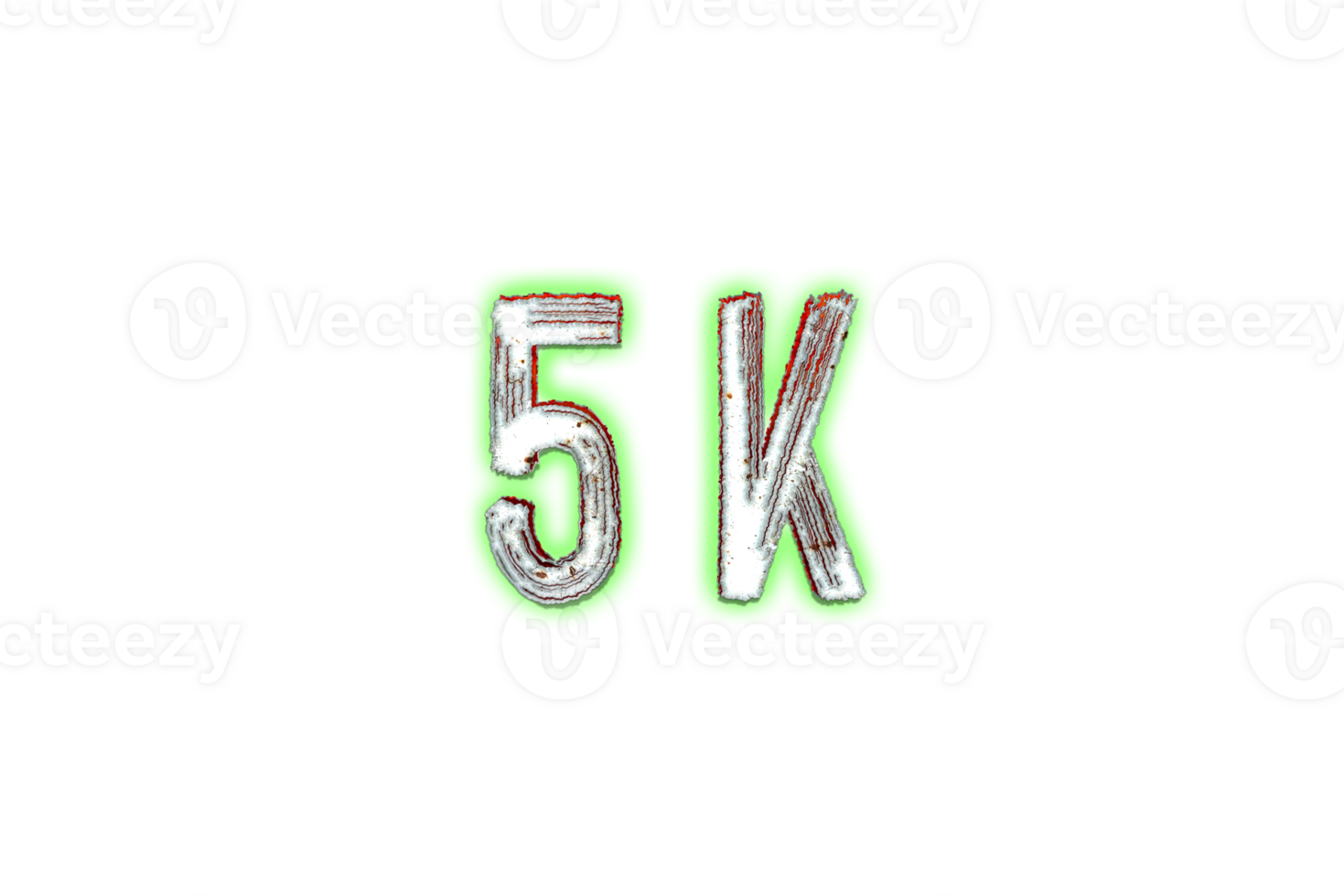 5 k subscribers celebration greeting Number with horror design png