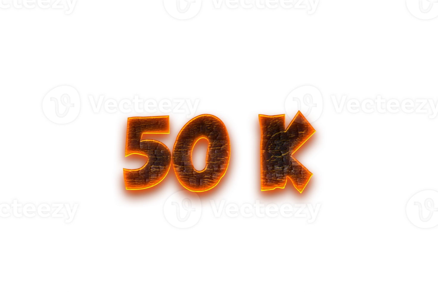 50 k subscribers celebration greeting Number with coal design png