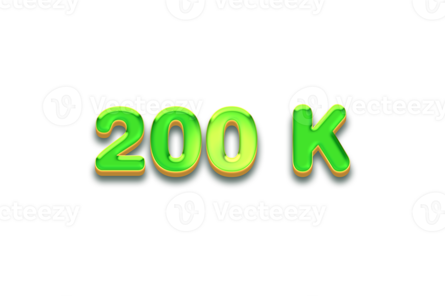 200 k subscribers celebration greeting Number with candy design png