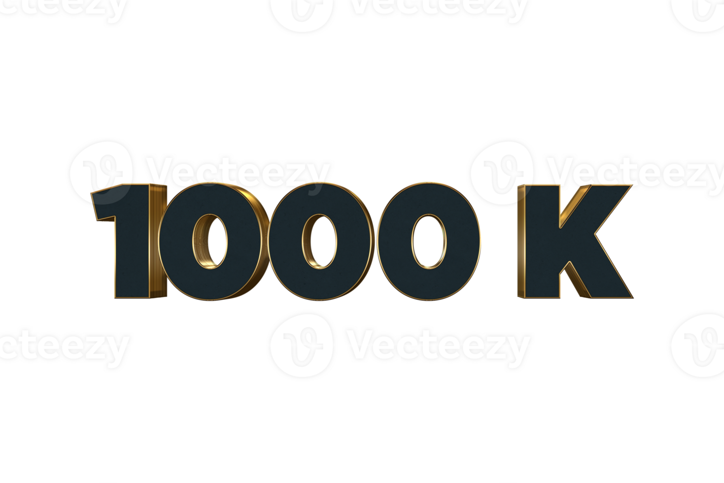 1000 k subscribers celebration greeting Number with luxury design png