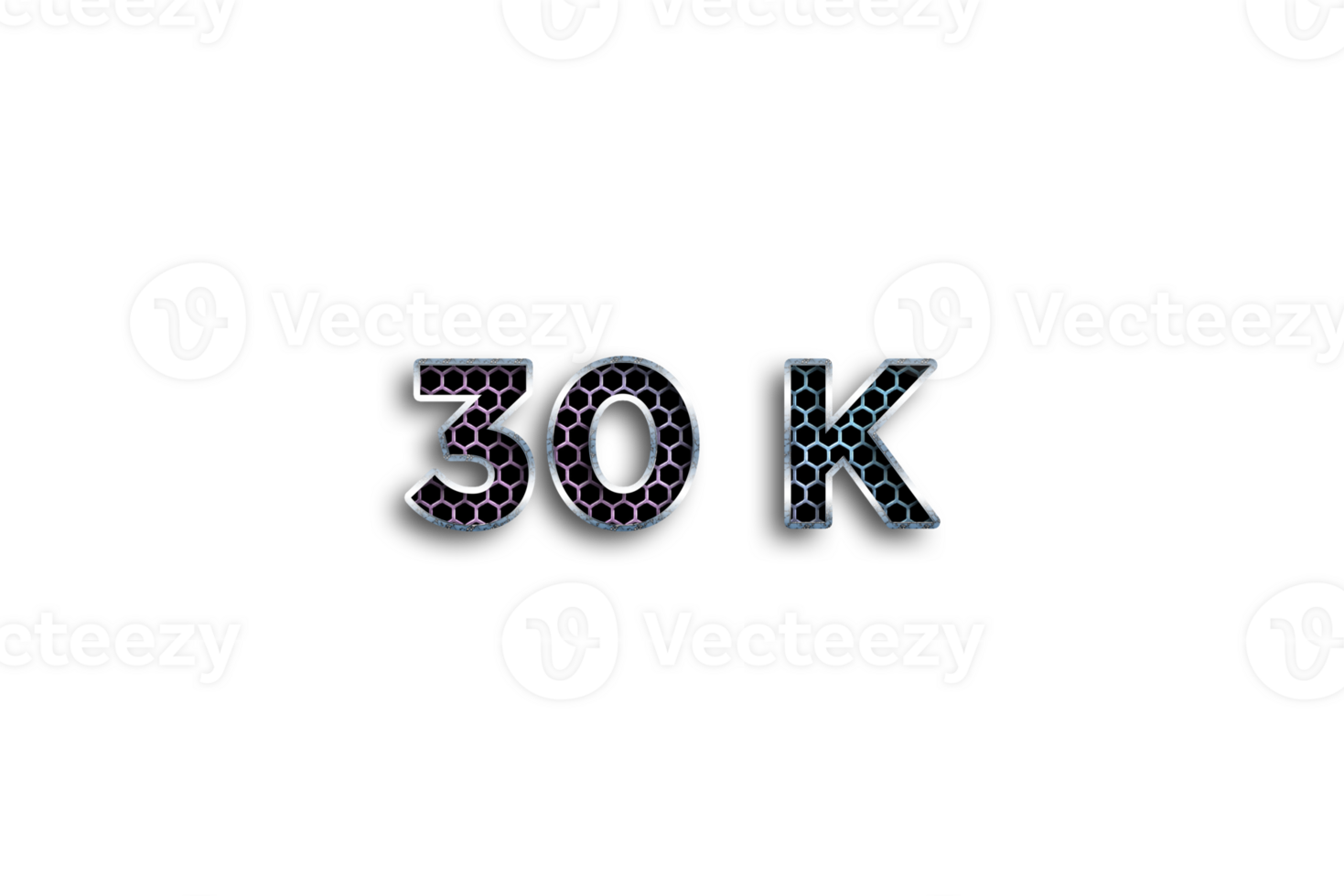 30 k subscribers celebration greeting Number with net design png